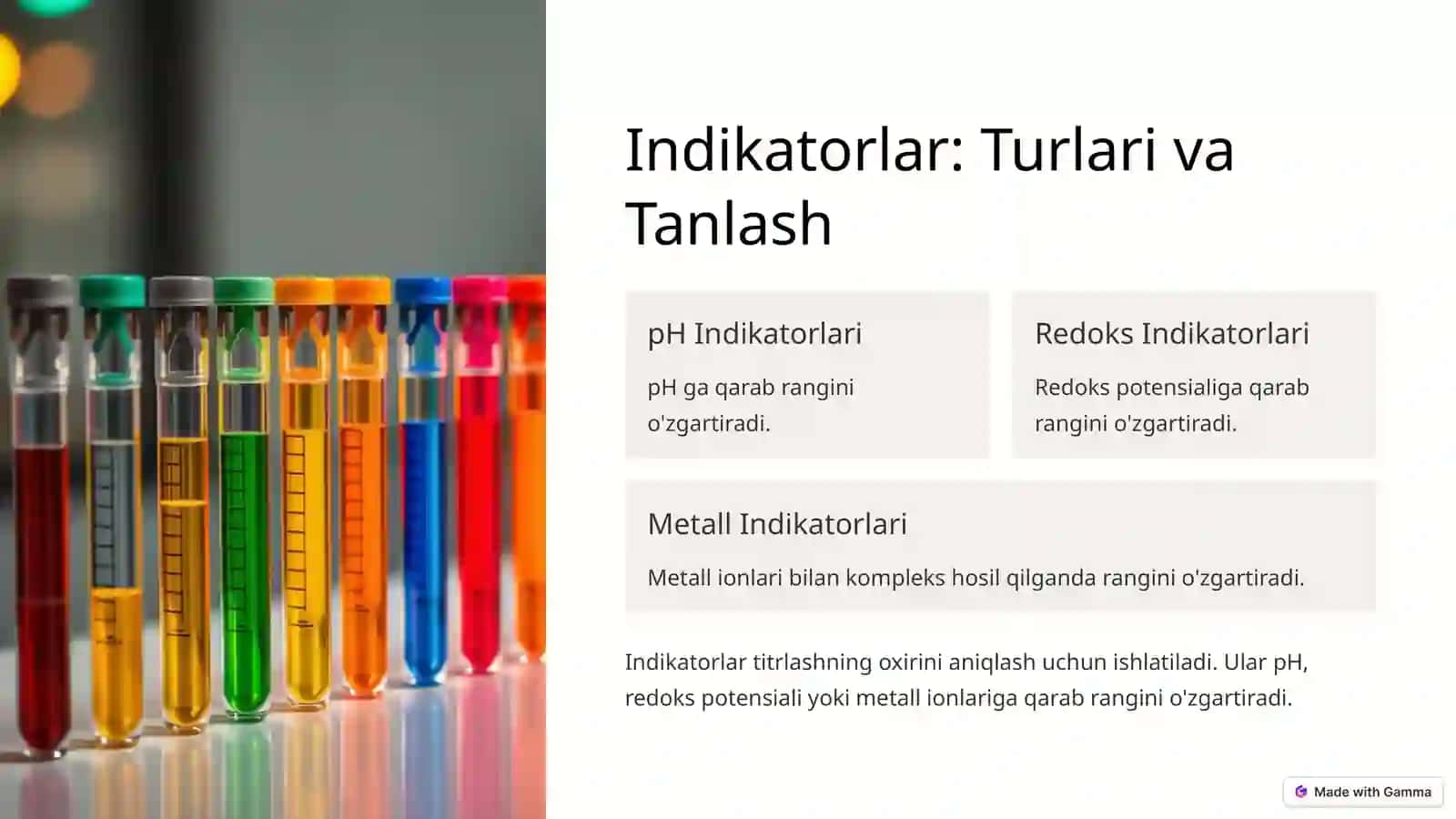 Titrlash, Turlari va Neytrallash 4