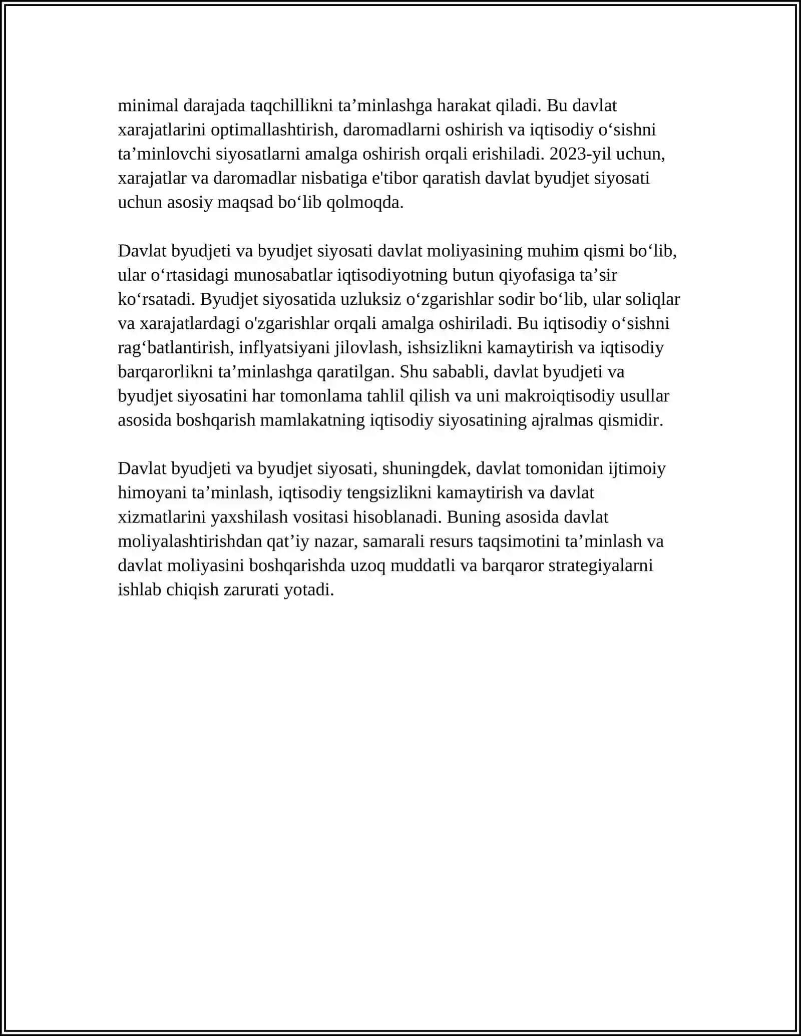 DAVLAT MOLIYASI 4