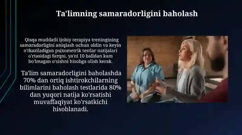 Qisqa muddatli Ijobiy Psixoterapiya Treningi 4