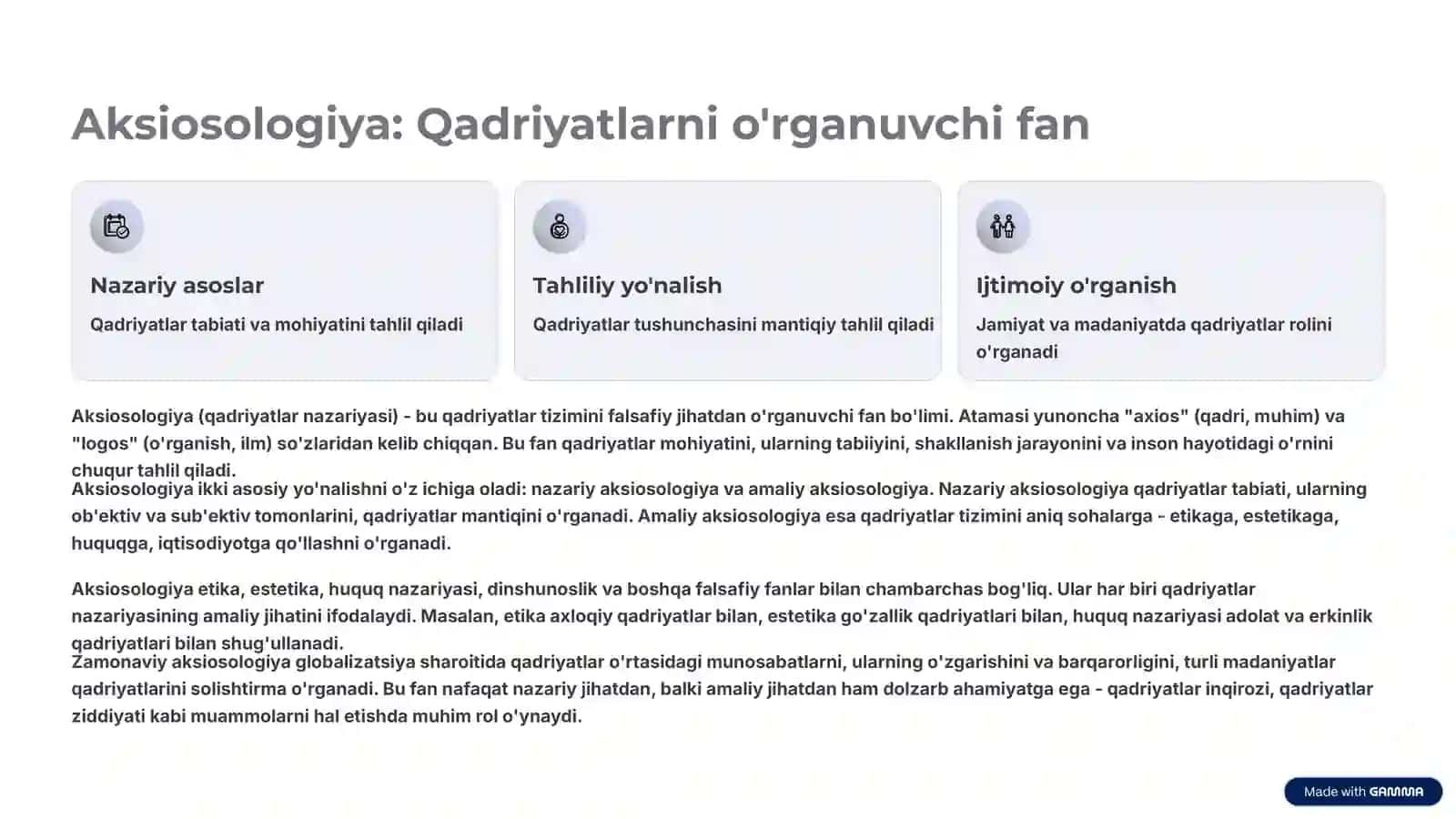 Qadriyatlar tizimining falsafiy asoslari 4