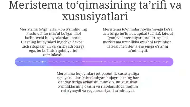 Oʻsimliklarda hosil qiluvchi toʻqimaning tuzilishi va vazifalari 4