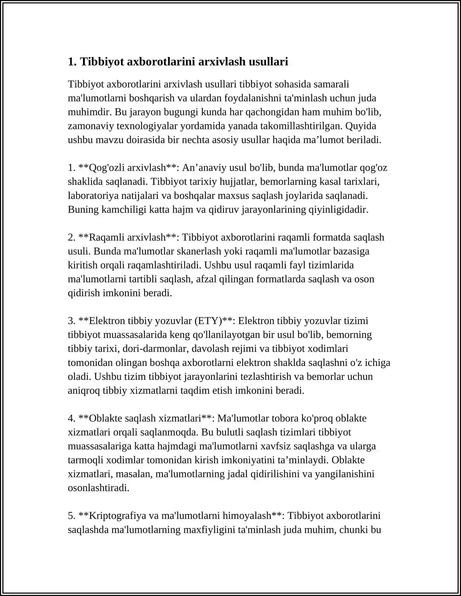 MED INVEST TEXNIKUMI TIBBIYOT AXBOROTLARINI ARXIVLASH 4