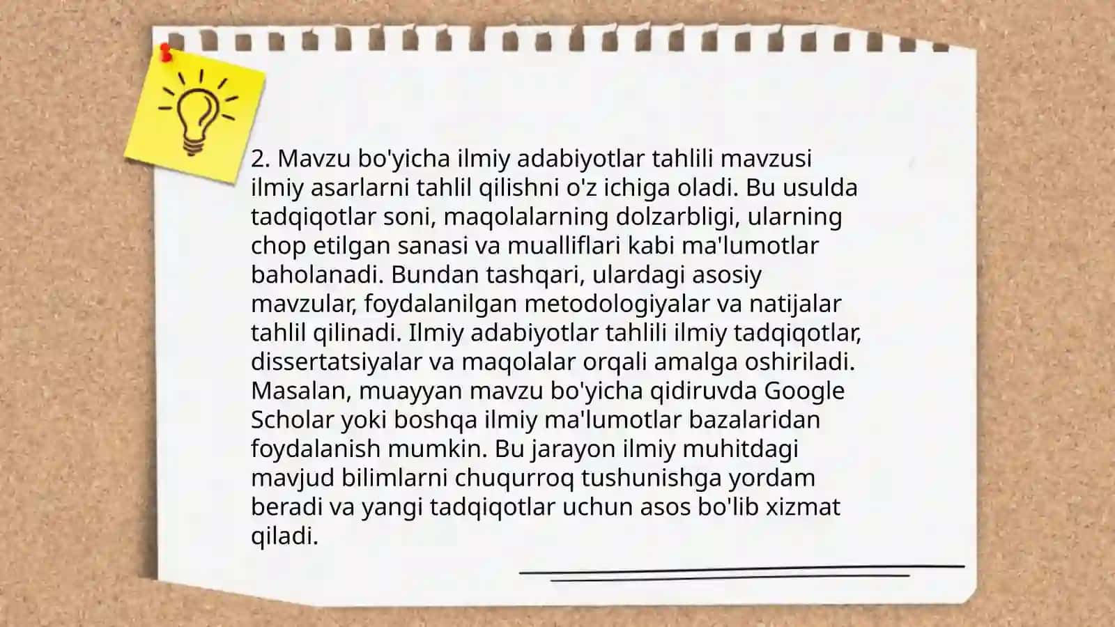 Mavzuga oid tadqiqot va uni olib borish jarayonlari 4