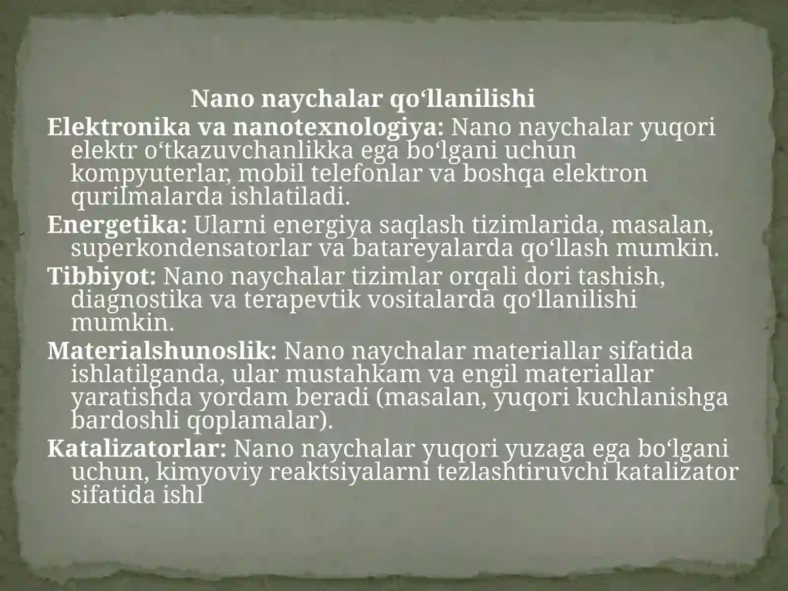 NanoNaychalar va Ularni Tashkil Etuvchi Zarrachalar 4