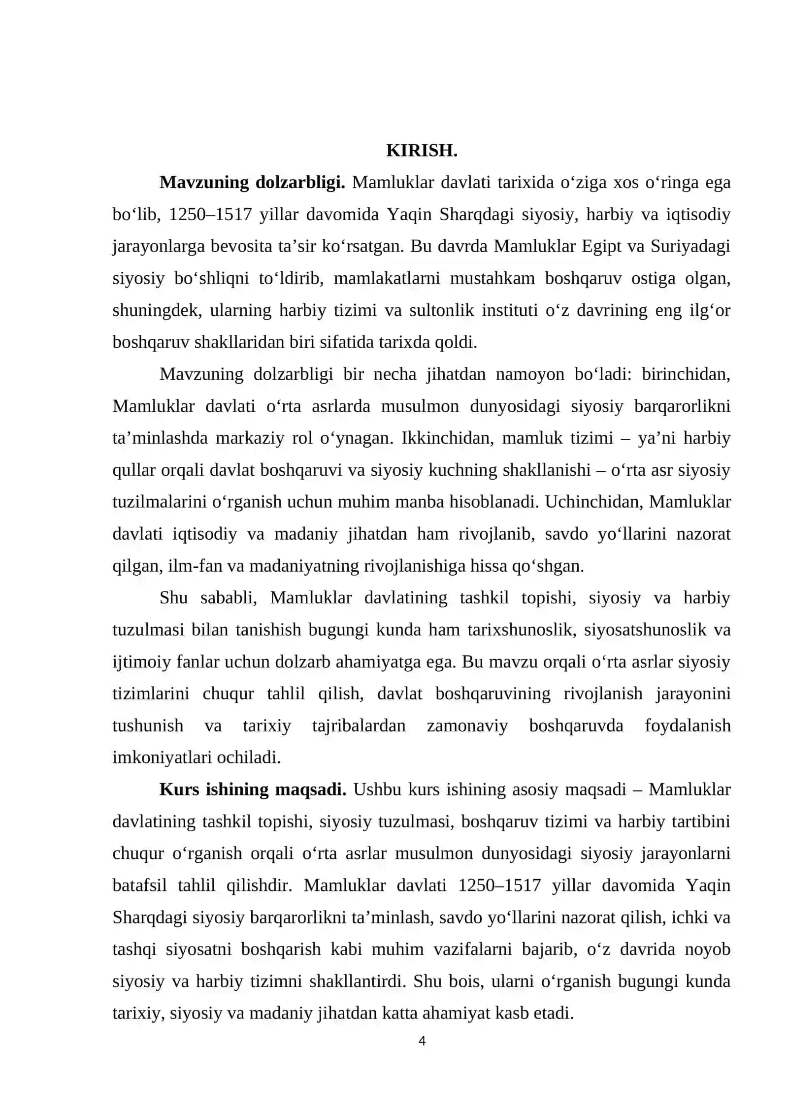 Mamluklar davlatning tashkil topishi va siyosiy tuzilmasi 1250-1517 yil 4