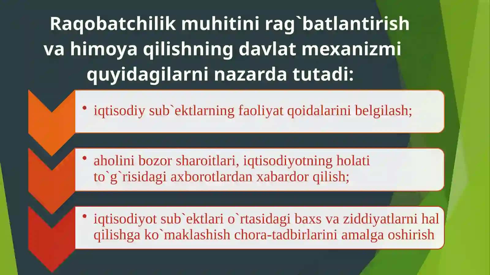 Davlatning iqtisodiyotni tartibga solishdagi funksiyalari 4