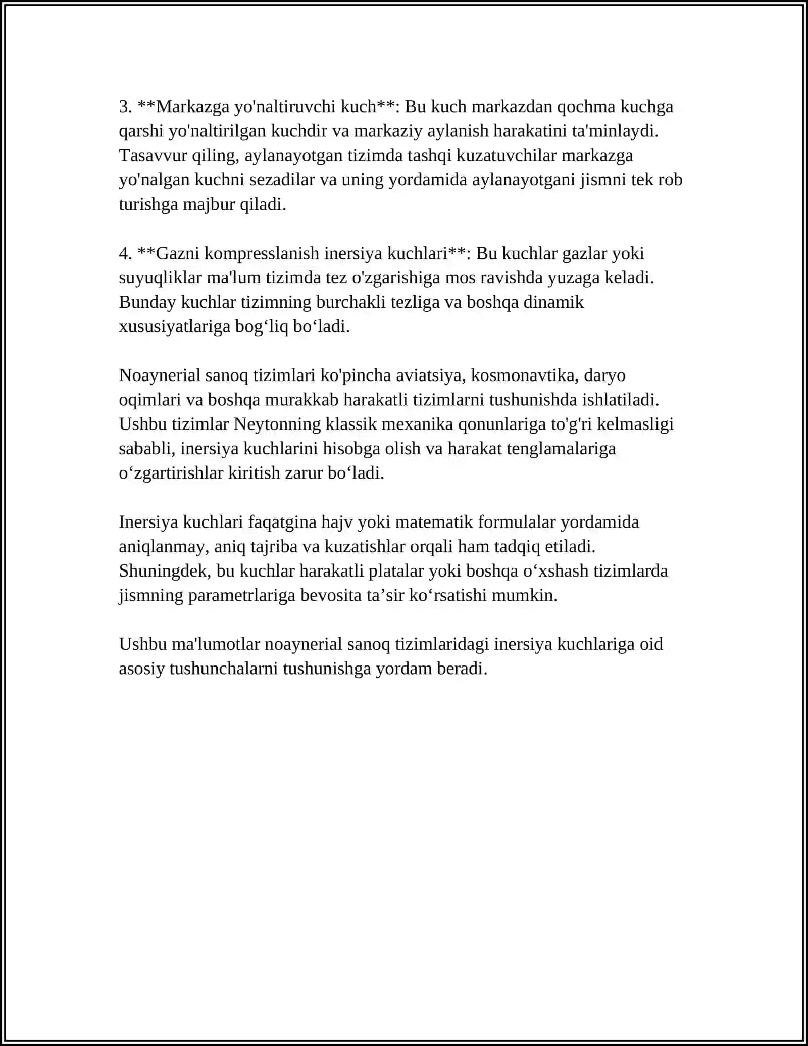 NOEINERSIAL SANOQ TIZIMLARIDAGI INERSIYQ KUCHLARI 4