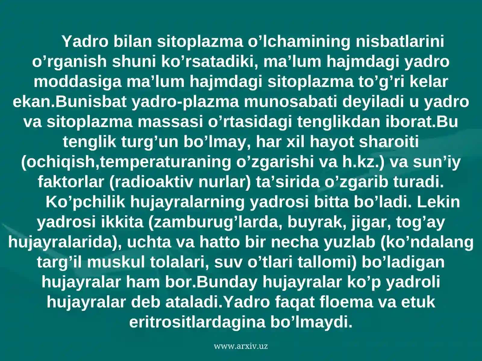 Hujayra yadrosi. Yadrocha 4