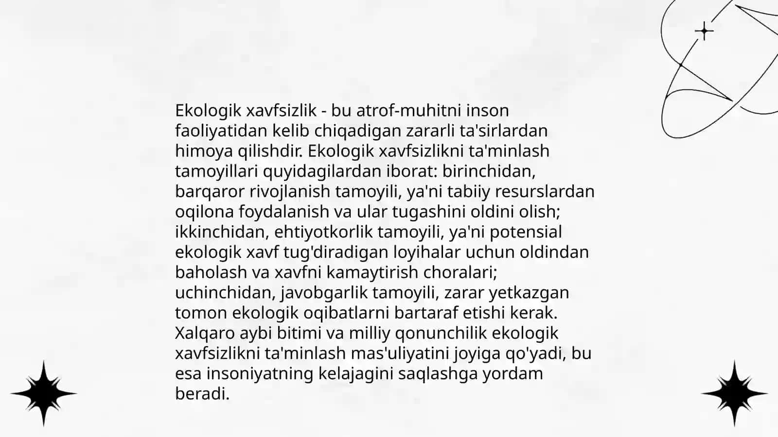 Ekologiya va tabiatni muxofaza qilish:qonun va tamoyillar 4