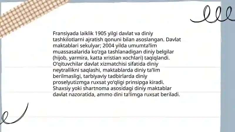 Fransiya talim tizimining uziga xos xususiyatlari 4