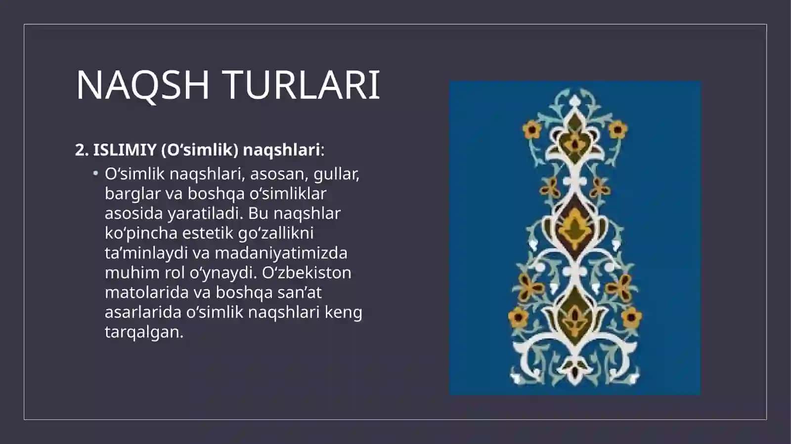 Amaliy san’atda naqshlar 4