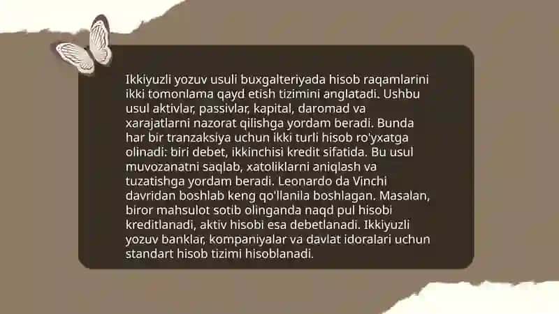 Ikilik yozuv usuli va hisob registrlari 4