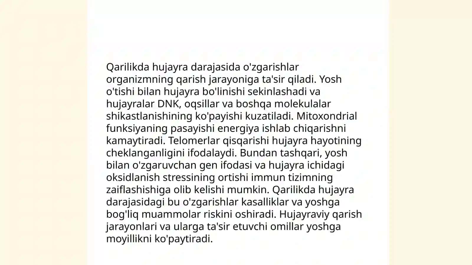 Qarish va u bilan bog’liq nazariyalar. Gerantologiya. Geratriya 4