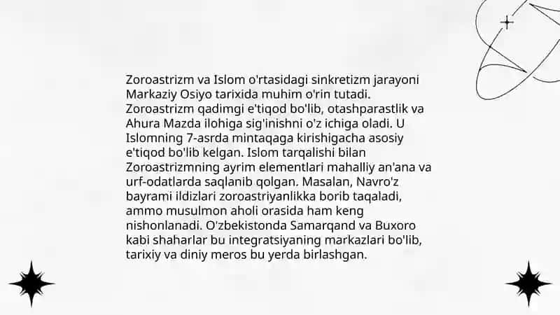 Islom va boshqa diniy aqidalar sinkretlashuvi natijasida shakllangan diniy ta'limotlar tarixi 4