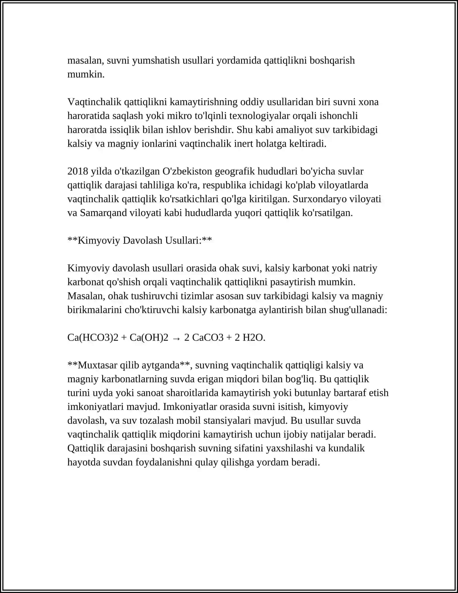 SUVNI VAQTINCHALIK QATIQLIGINI ANIQLASH USULI 4