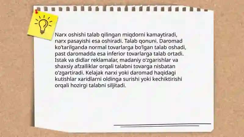 TALAB, TAКLIF VA ISTE’MOLCHI XULQI NAZARIYASI 4