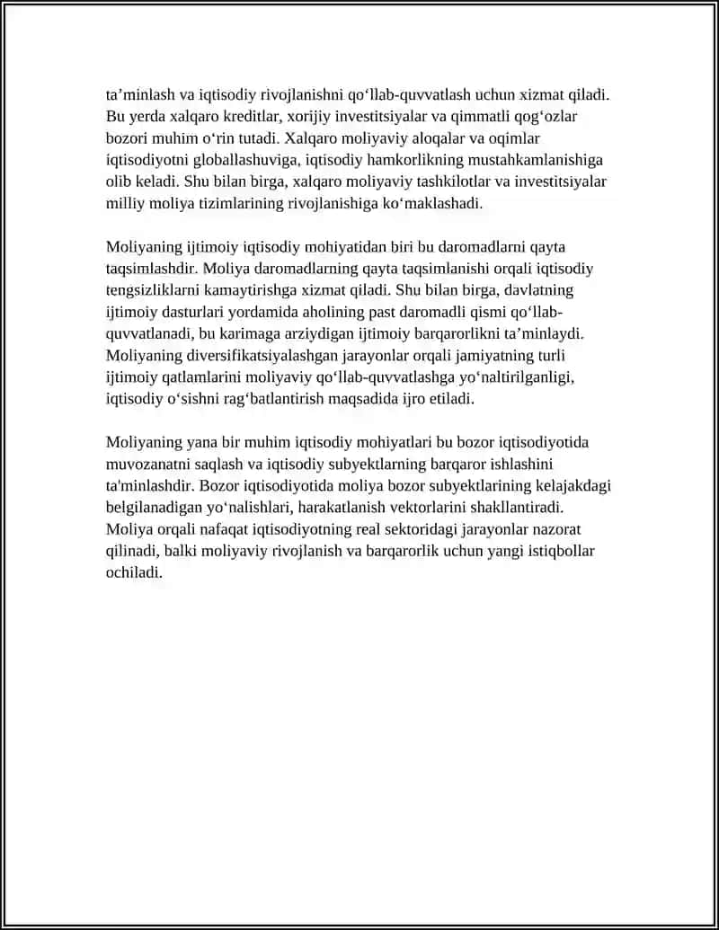 MOLIYA TUSHUNCHASI VA UNING FUNKSIYALÀRI 4