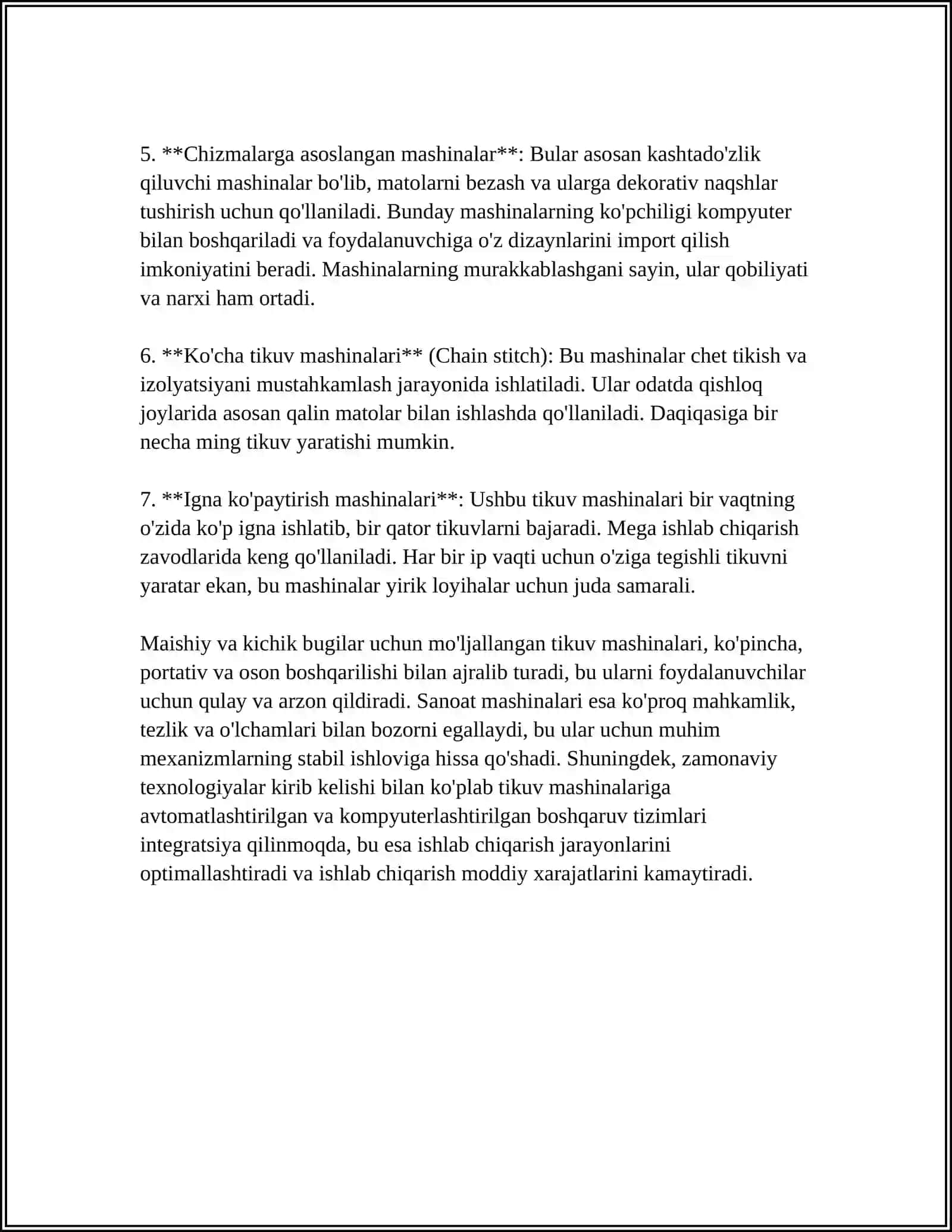 PAZANDALIK VA TIKUVCHILIK ISH ASBOBLARI BILAN TANISHTIRISH 4