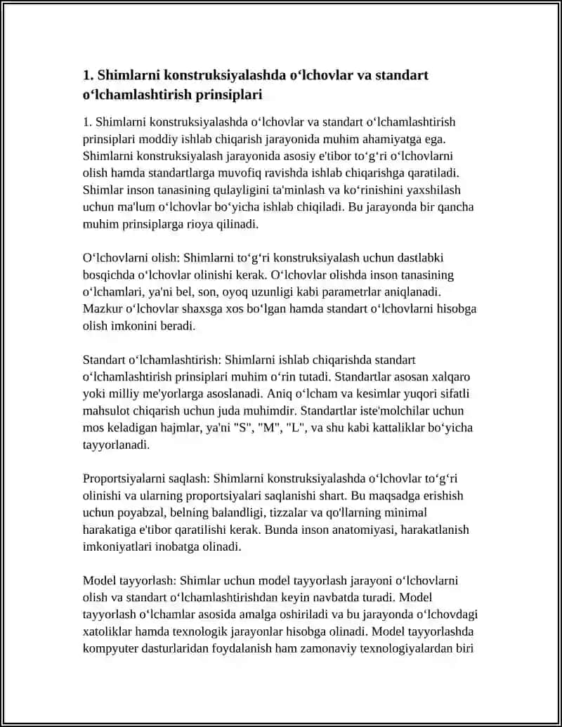 TURLI BICHIMDAGI SHIMLARNI KONSTRUKSIYALASH XUSUSIYATLARI 4