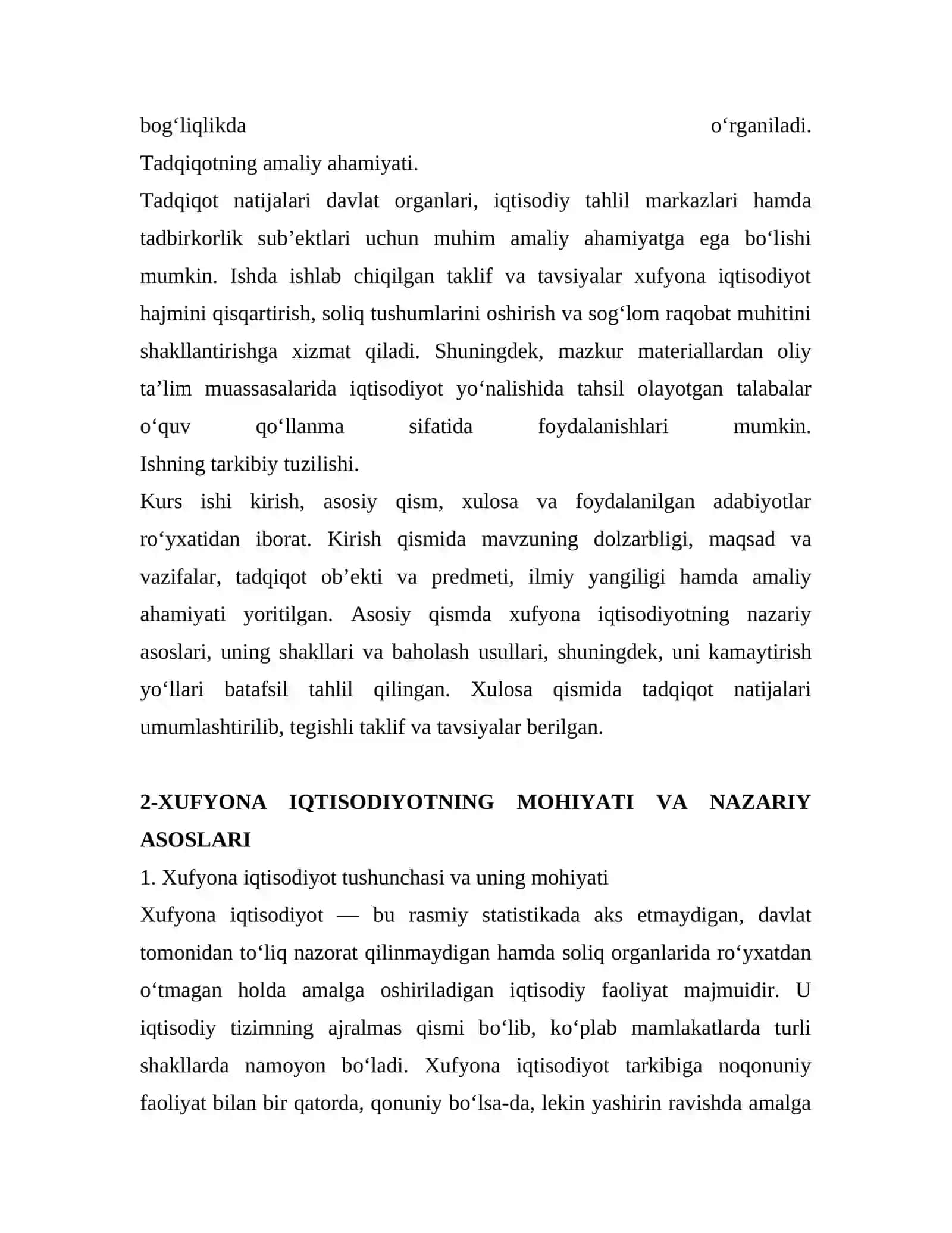 Xufyona Iqtisodiyotning Mohiyati va Nazariy Asoslari 4