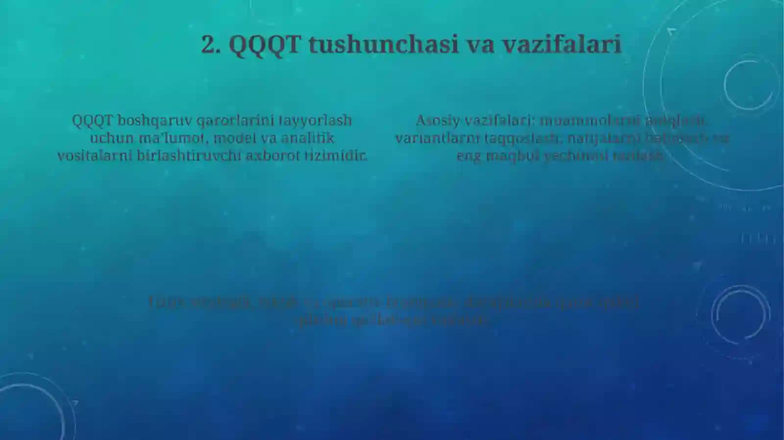 Qarorlarni qo‘llab-quvvatlash tizimlari 4