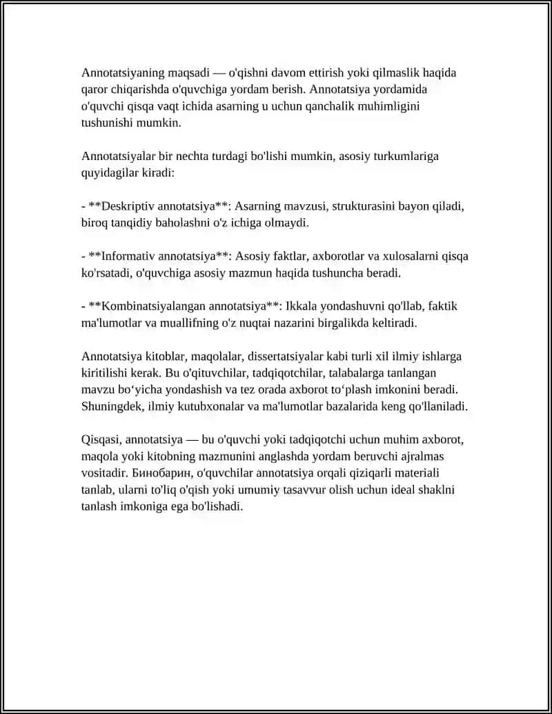 ANNOTATSIYA YOZISH 4