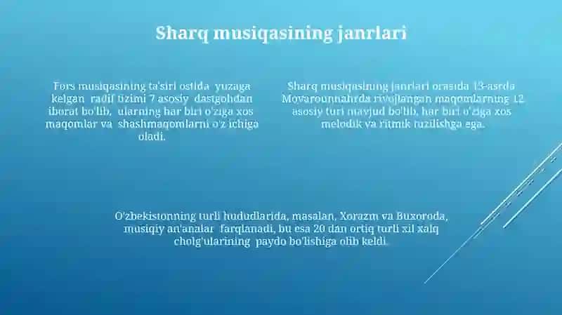 Sharq allomalari musiqa haqida 4