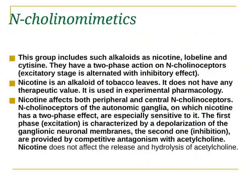 N-cholinoceptors 4