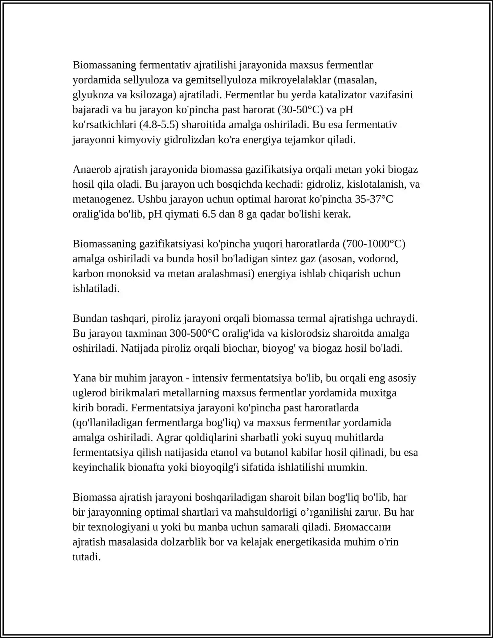 SUV OʻTLAR BIOMASSASINI AJRATIB OLISH METODLARI 4