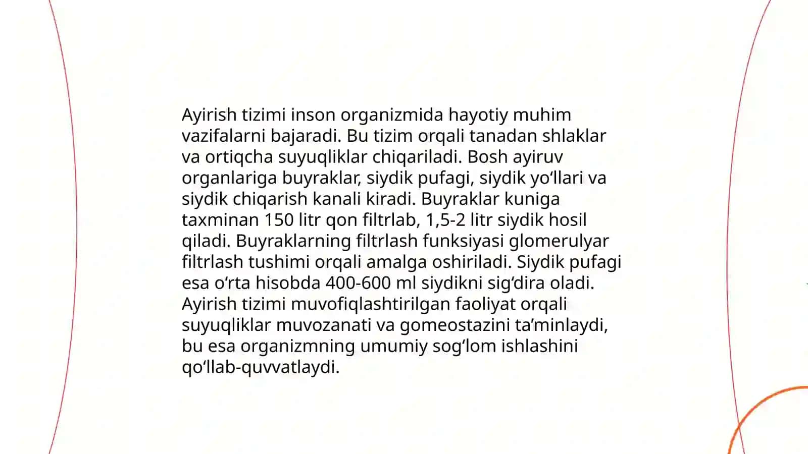 Ayirish a'zolari haqidagi ma'lumoti 4