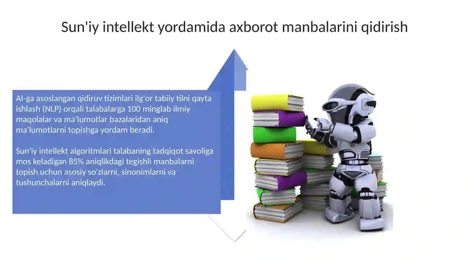 Sun’iy intellekt talabalarga axborot manbalarini topish va tekshirishga yordam berishi 4