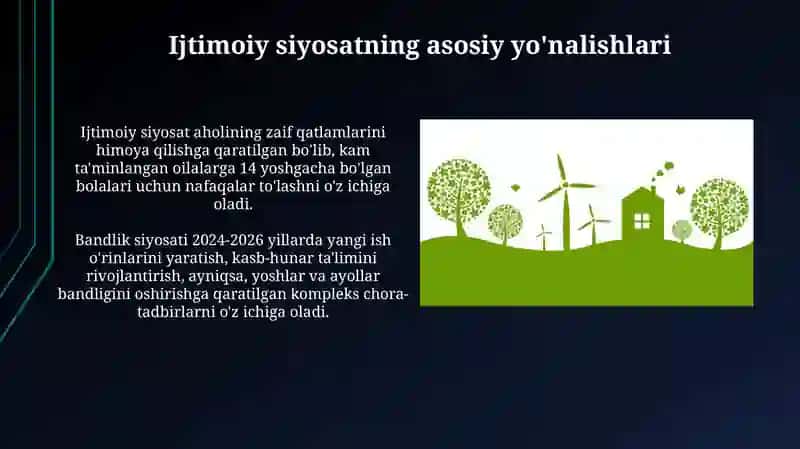 O‘zbekistonda ijtimoiy sohada amalga oshirilayotgan o‘zgarishlar mazmun va mohiyati 4