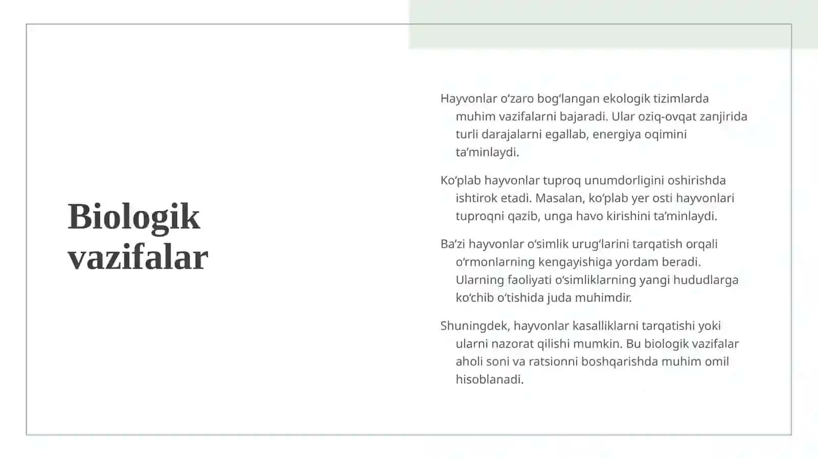 Hayvonlarning ahamiyatini urganamiz 4