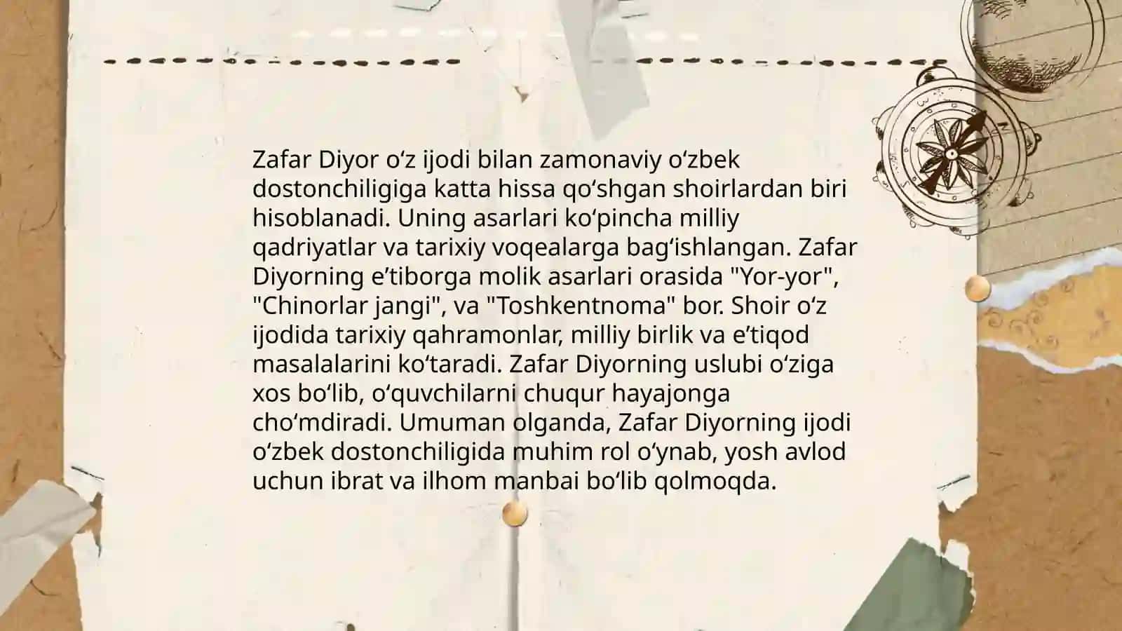 Zafar Diyor ijodi, dastonlari dramatik asarlarining tarbiyaviy ahamiyati 4
