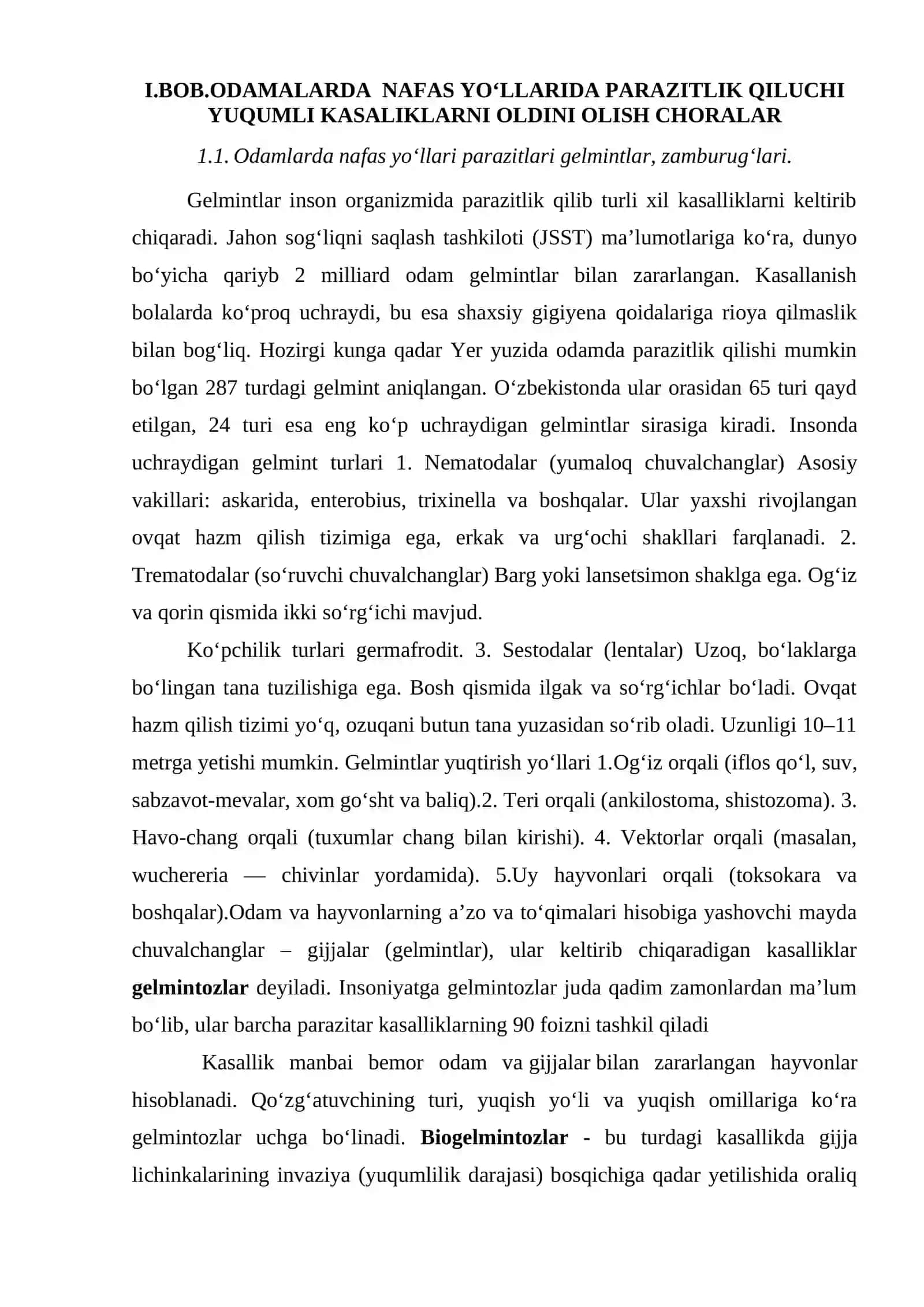 ODAMALARDA  NAFAS YO‘LLARIDA PARAZITLIK QILUCHI YUQUMLI KASALLIKLAR 4