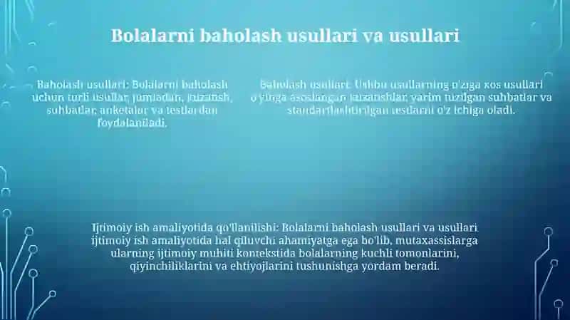 Ijtimoiy Ish Amaliyotida Bolalar Vaziyatini Baholash 4