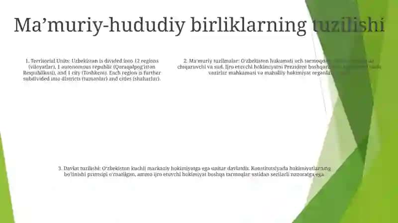 4-BoʻLim Mamuriy-Hududiy Va DavlatTuzilishi 4