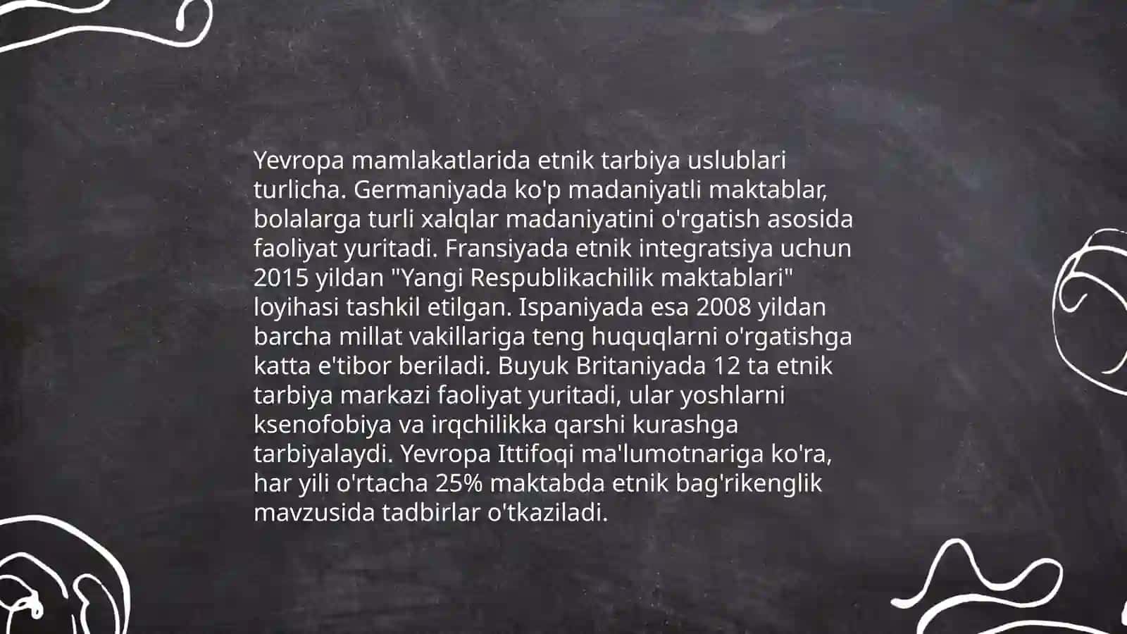 Jahonning rivojlangan mamlakatlarida tarbiyaviy jarayonning etnik xususiyatlari 4