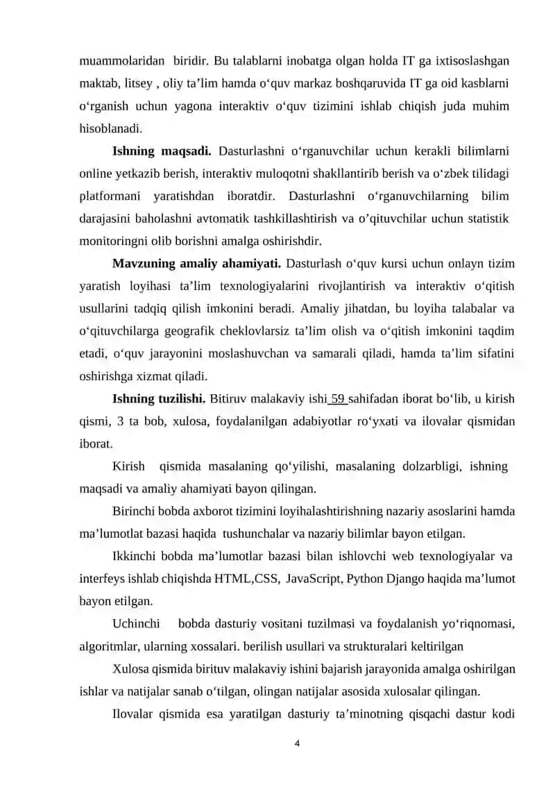 BITIRUV MALAKAVIY ISHI 4