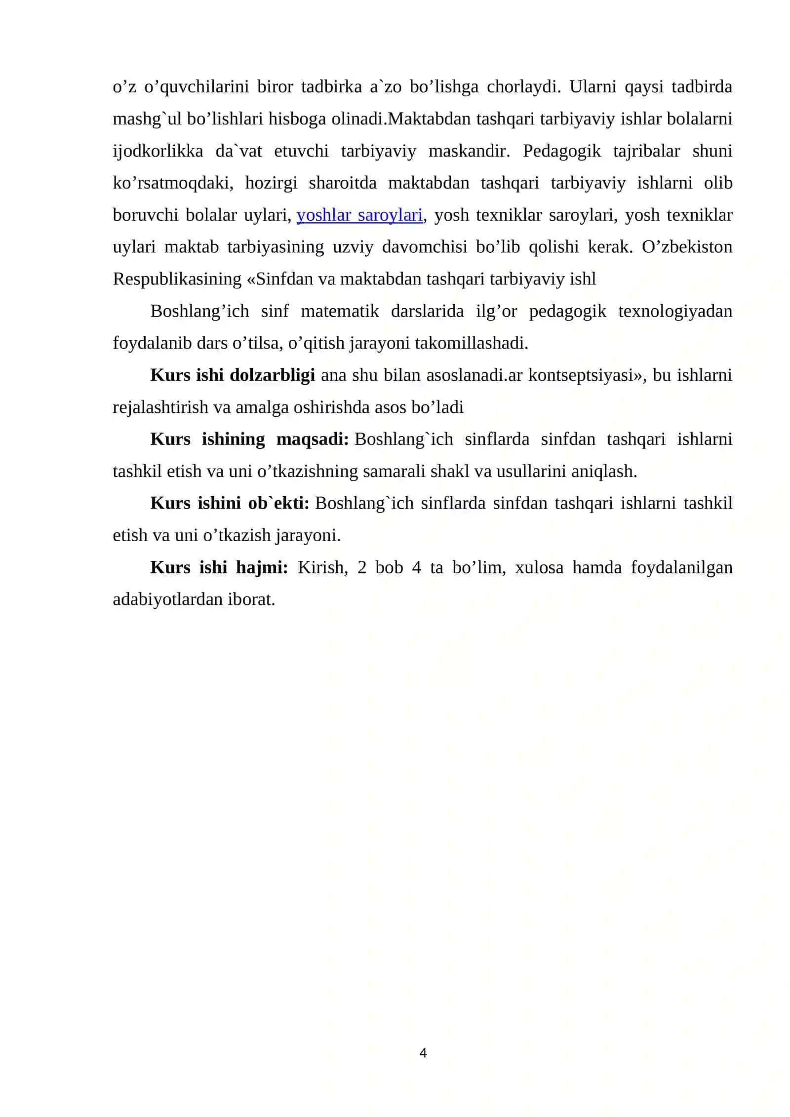Boshlang’ich sinflarda matematikadan tadbirlarni tashkil etishning nazariy asoslari 4