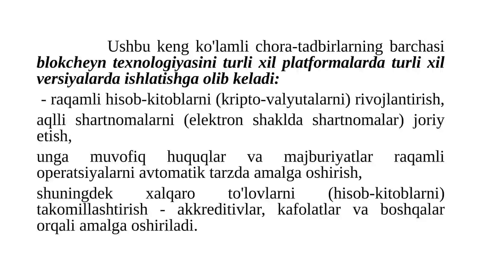 Blokcheyn texnologiyasi va undan foydalanish yo‘llari 4