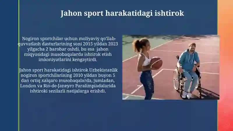 O'zbekistonda imkoniyati cheklangan sportchilar jahon sporti harakatida 4