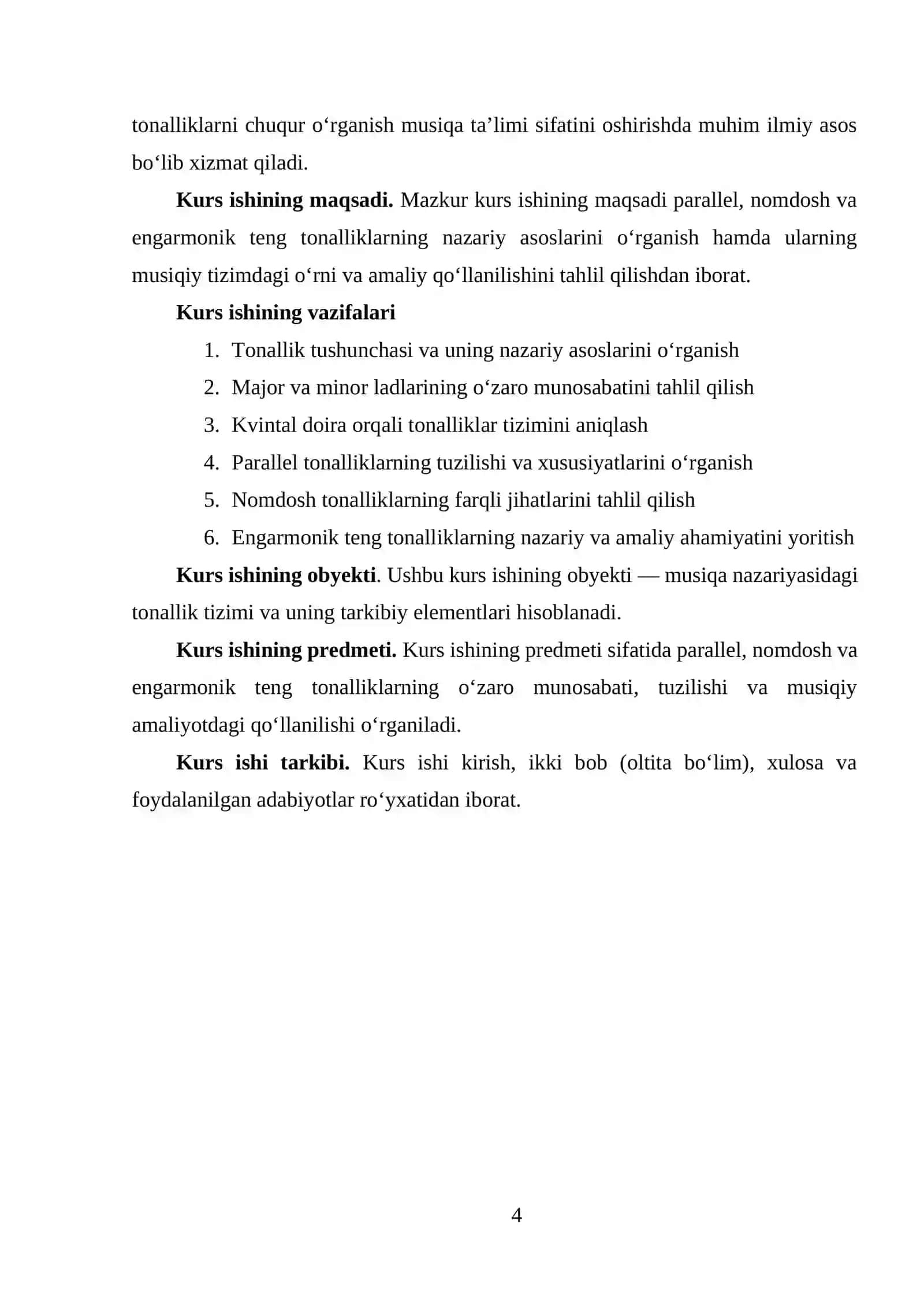 PARALLEL, NOMDOSH VA ENGARMONIK TENG TONALLIKLAR 4