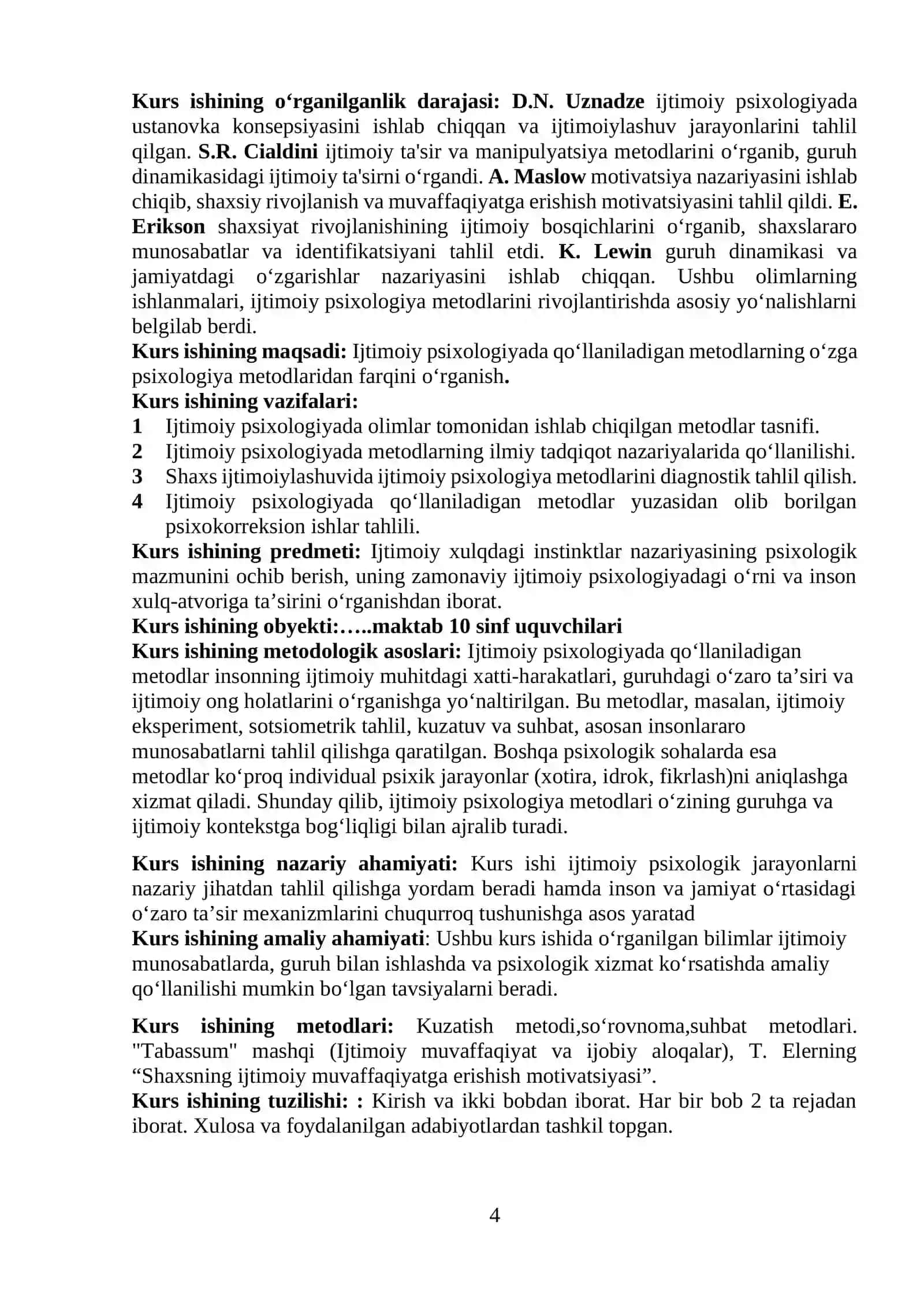 Ijtimoiy psixologiyada qoʻllaniladigan metodlarning oʻzga psixologiya metodlaridan farqi 4