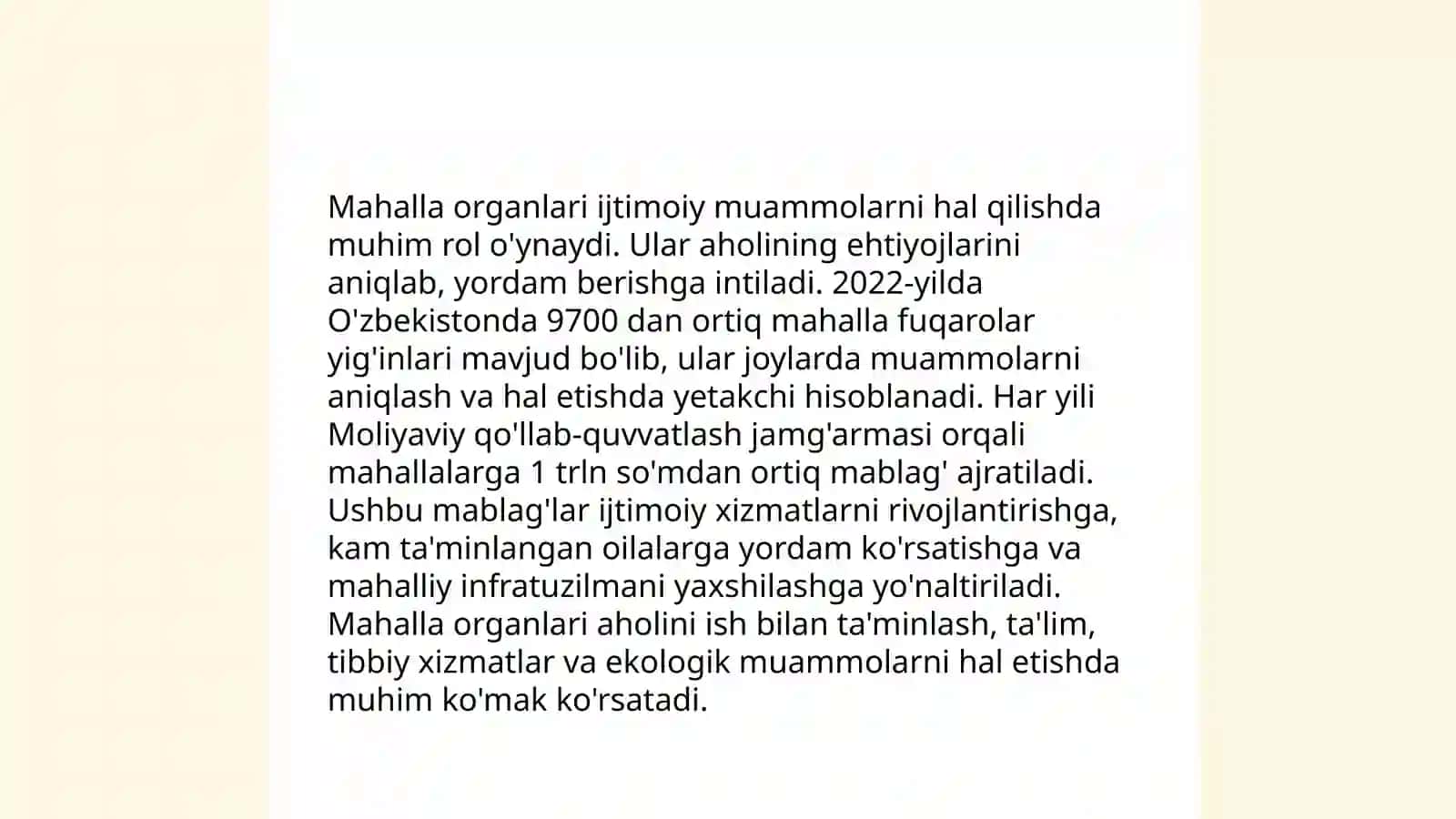 Mahallalarda ijtimoiy oʻzini oʻzi boshqarish organi 4