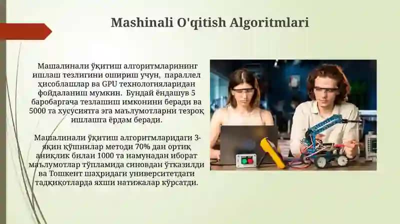 Mashinali oʻqitish usuli asosida klassifikatsiya masalalarini yechish 4