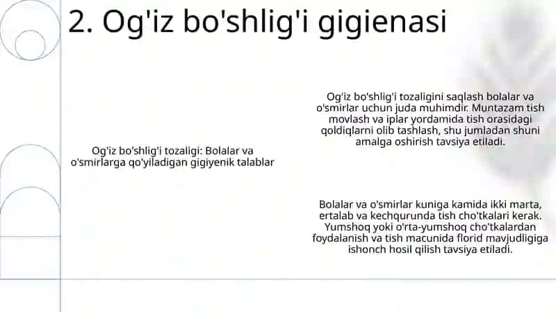 Bolalar Va OʻSmirlarga QoʻYiladigan Gigiyenik Talablar 4