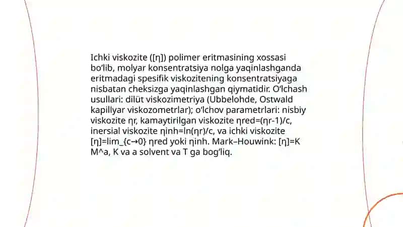 Polimer eritmalarining xossalari 4