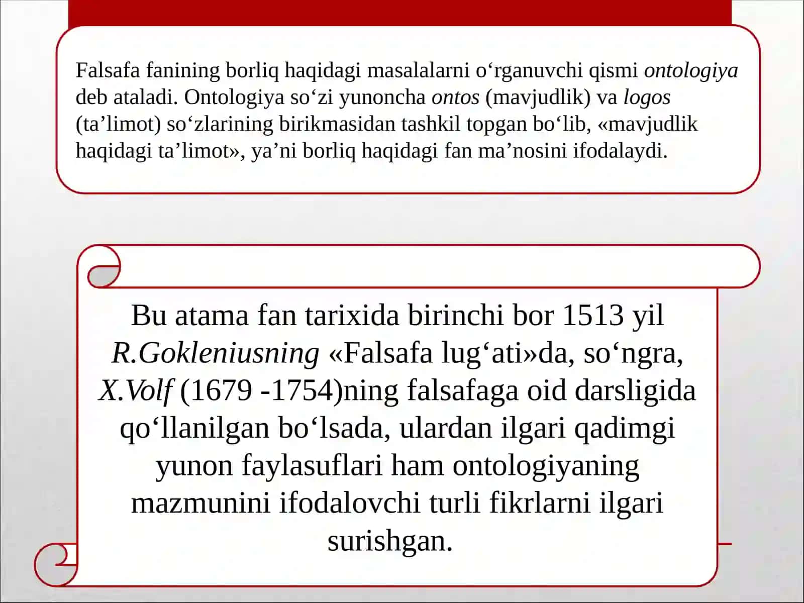 Borliq falsafasi ontologiya 4