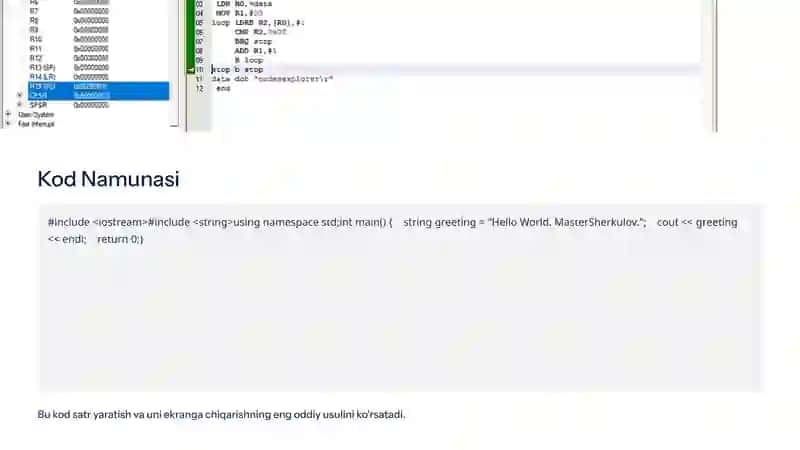 C++ da satrlar va ular bilan ishlash 4